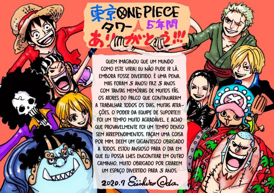 One Piece  Oda publica mensagem de agradecimento aos leitores