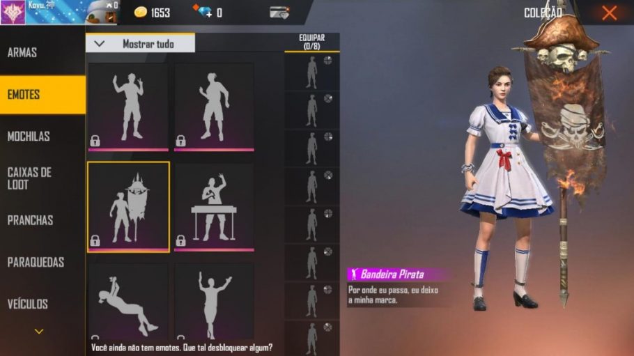 CODIGUIN FF: Garena libera códigos Free Fire do emote Bandeira Pirata! - Free  Fire Club