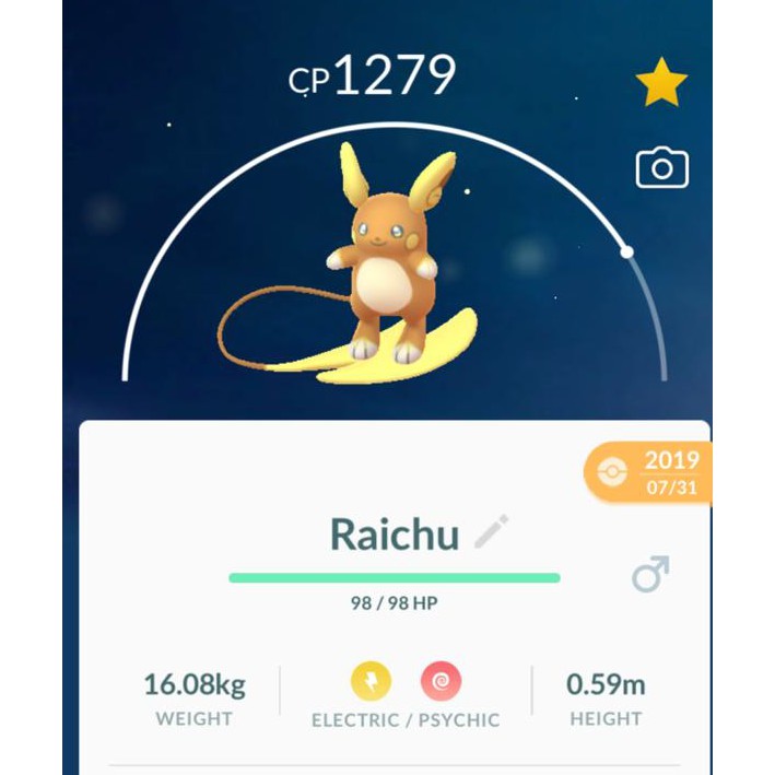 Raichu de Alola, Pokémon