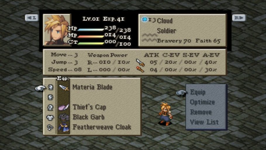 Final Fantasy Tactics: War of the Lions - Como recrutar Cloud