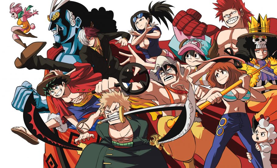 Artista imaginou um crossover impecável entre My Hero Academia e One Piece