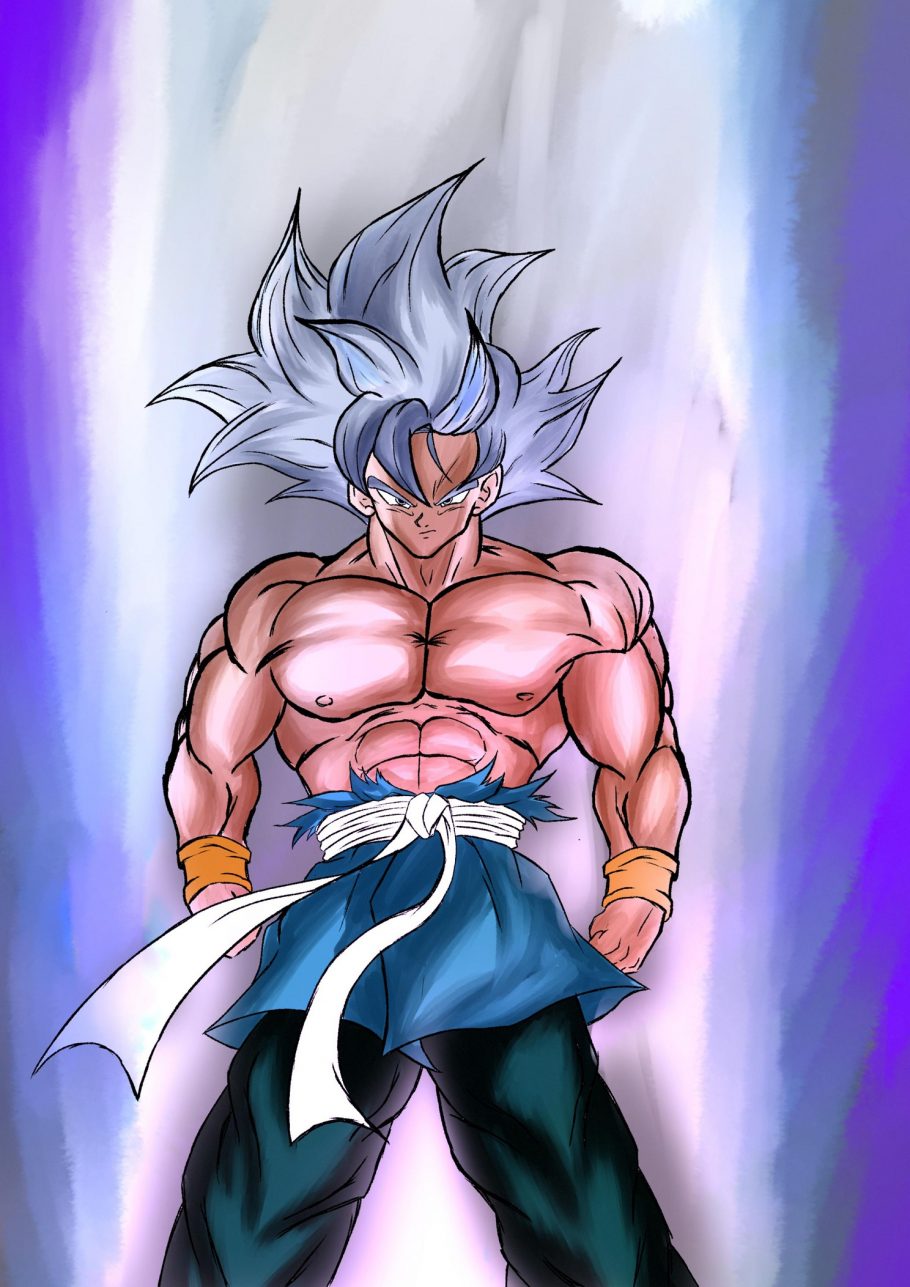 Quadro Metalizado Goku instinto Superior Dragon Ball Super Anime 02