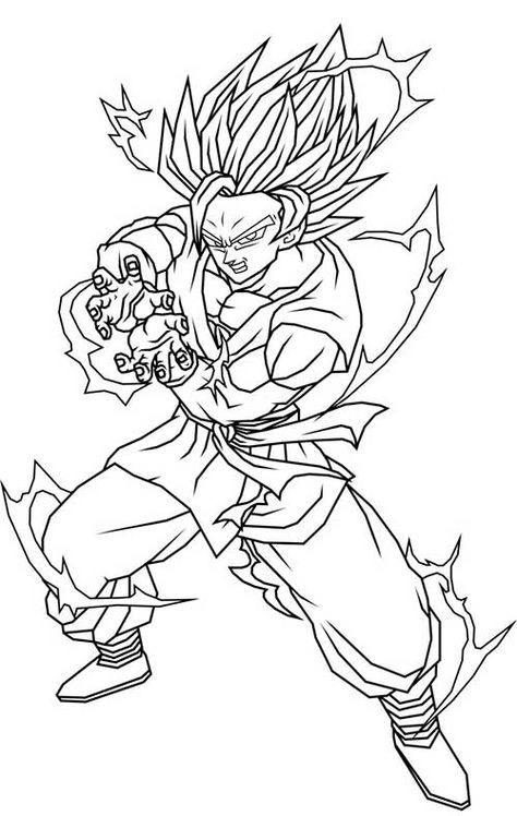 Desenhos de Vegetto de Dragon Ball para Colorir e Imprimir 