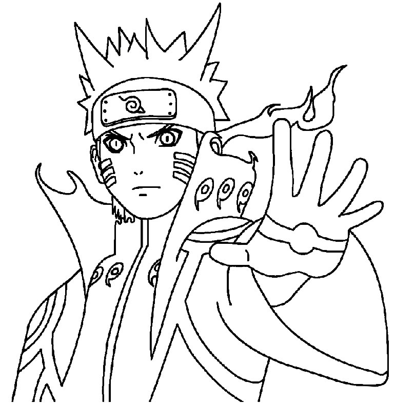 10 desenhos do Kakashi para imprimir e pintar - Naruto Hokage