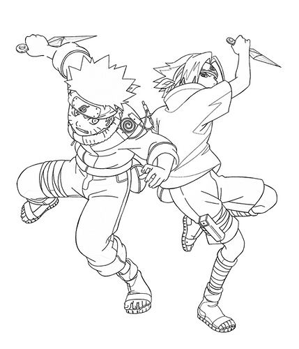 Como desenhar NARUTO e SASUKE