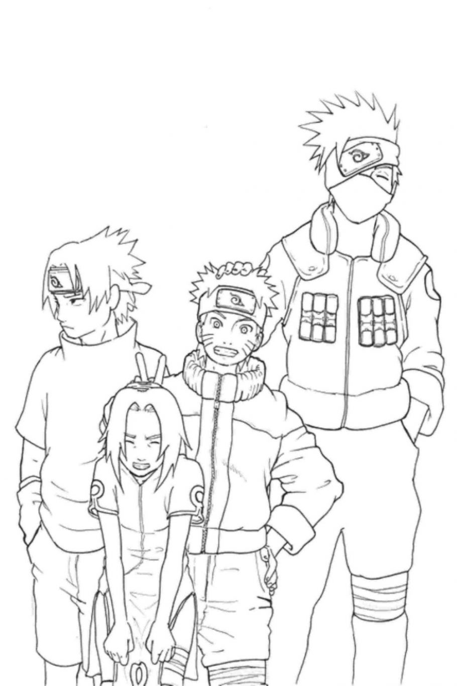 Desenhos de Sakura e Naruto para Colorir e Imprimir 