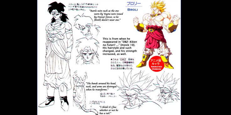 A concept art de Broly em Dragon Ball mostra que ele poderia ser ainda mais forte