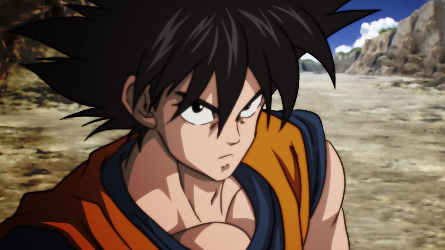 Goku sorridente para colorir