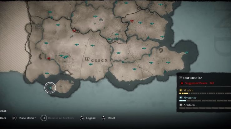 Mapa interativo de Assassin's Creed Valhalla mostra a localização