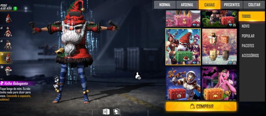 Free Fire skins Natal