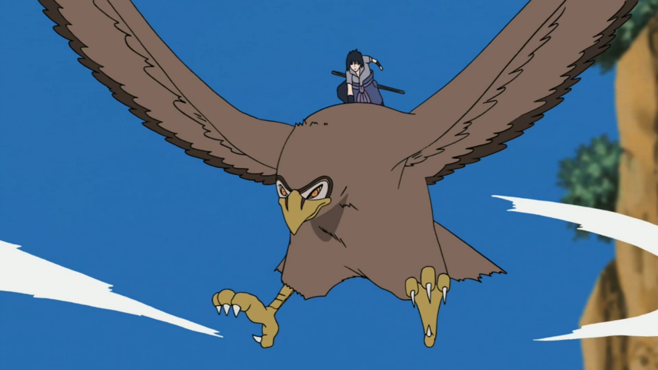 Afinal, por que Sasuke possui uma invocação de Falcão?