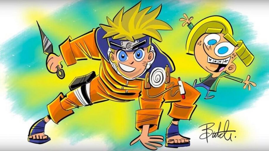 Animador reimagina Naruto e Luffy no universo dos padrinhos mágicos e o resultado é incrível