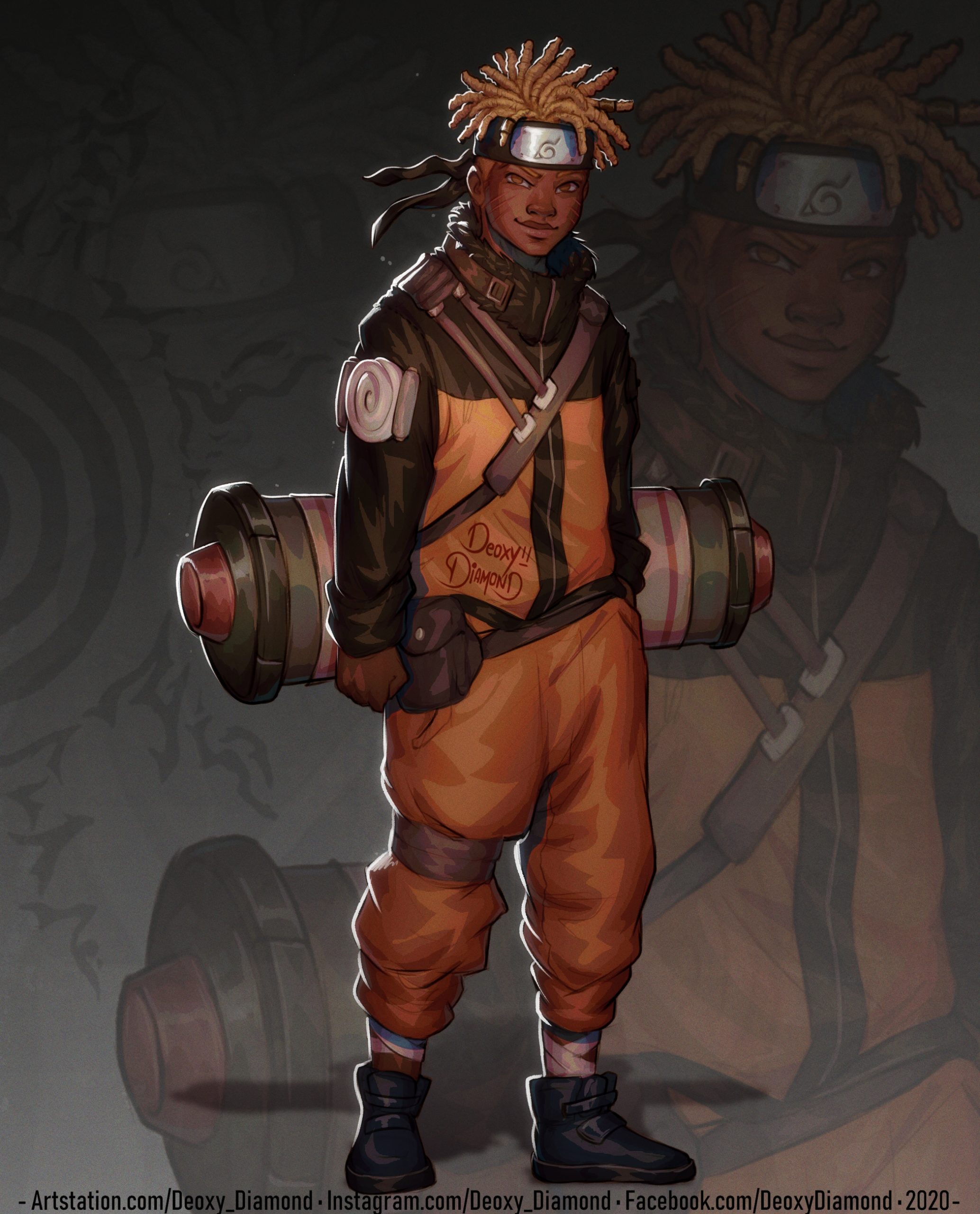 Artista reimagina ninjas de Naruto como personagens negros