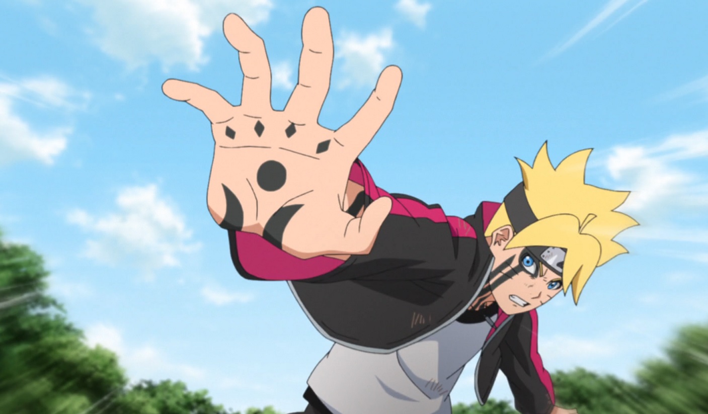 Desenho do boruto com karma