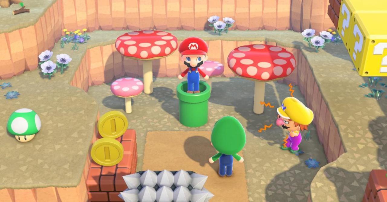Animal Crossing itens Mario