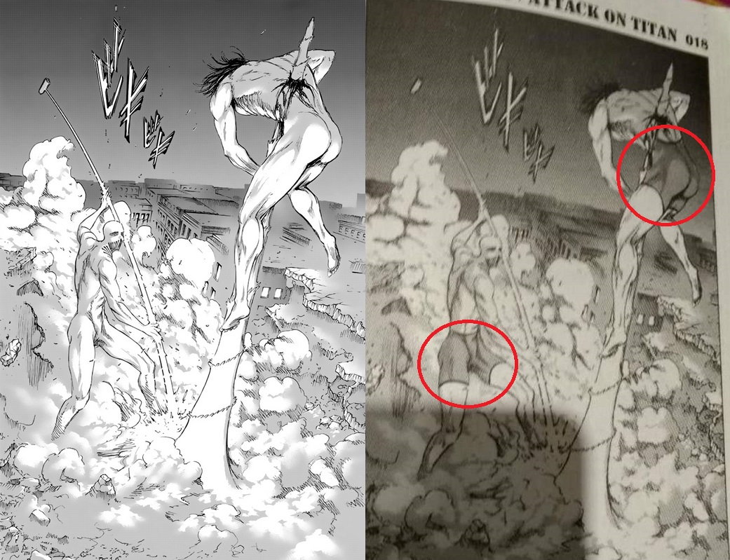 Censura do mangá de Attack on Titan na Malásia faz os Titãs usarem cuequinhas