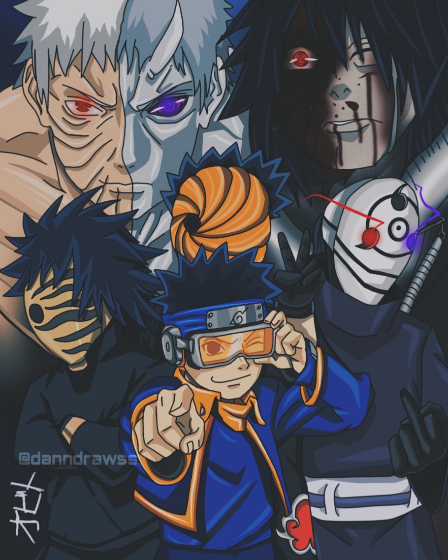 Como desenhar o OBITO UCHIHA 