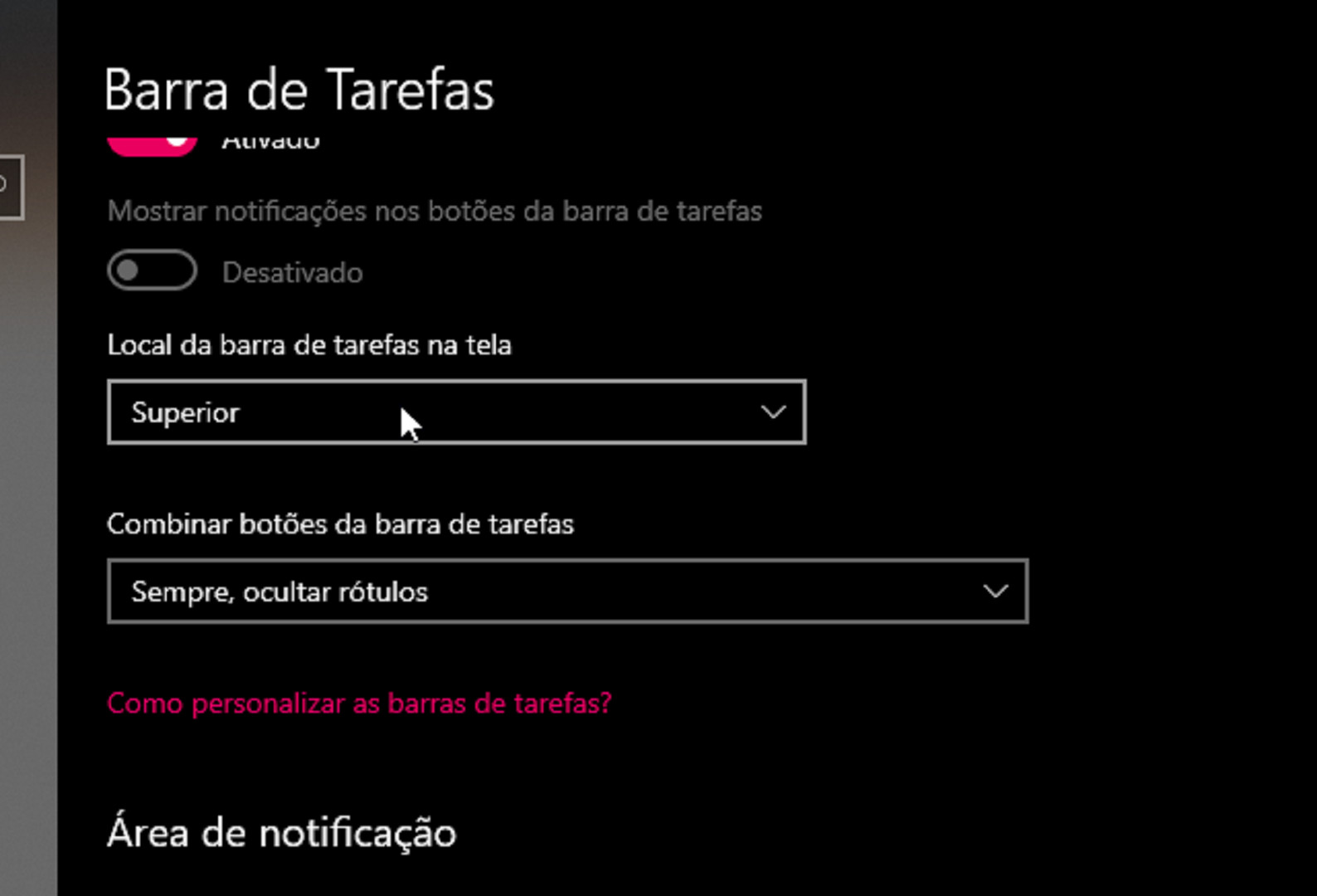 Como mudar a posição da barra de tarefas no Windows 10 - Critical Hits