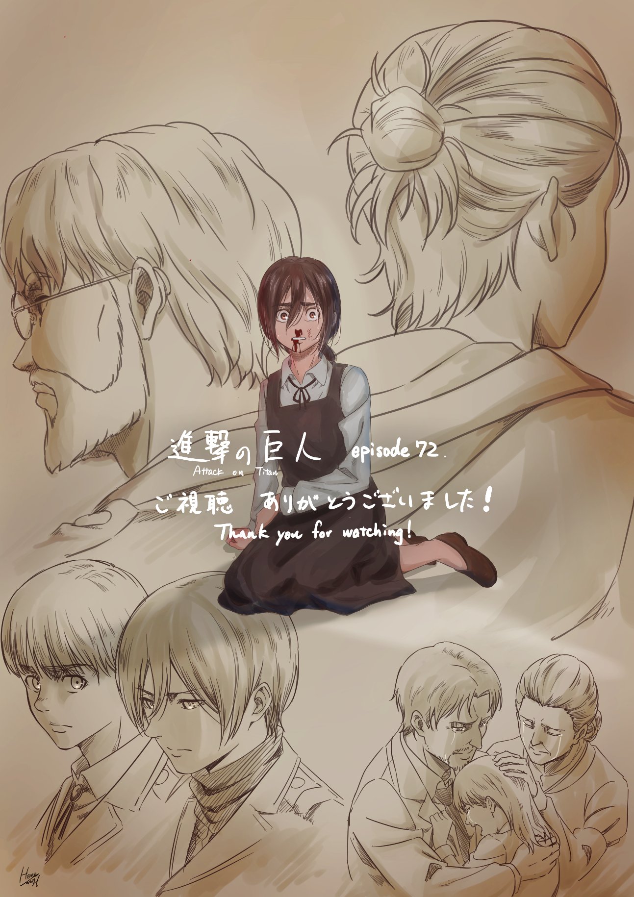 Anime de Attack on Titan celebra o lançamento do episódio 72 com uma ilustração especial de Gabi 