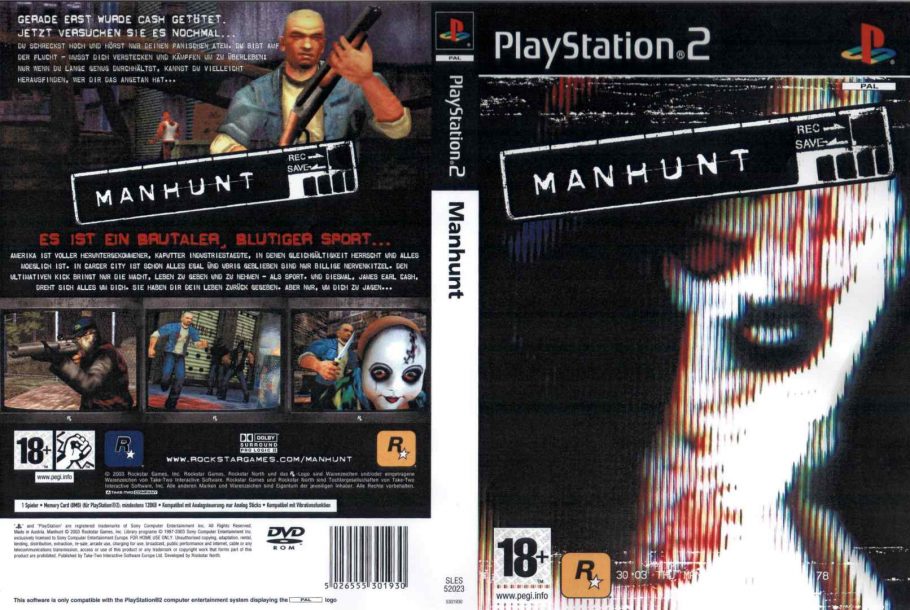 Manhunt (PS2) - Todos os Códigos e Cheats