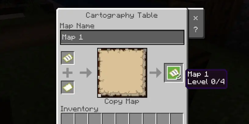 Minecraft Bancada Cartografia