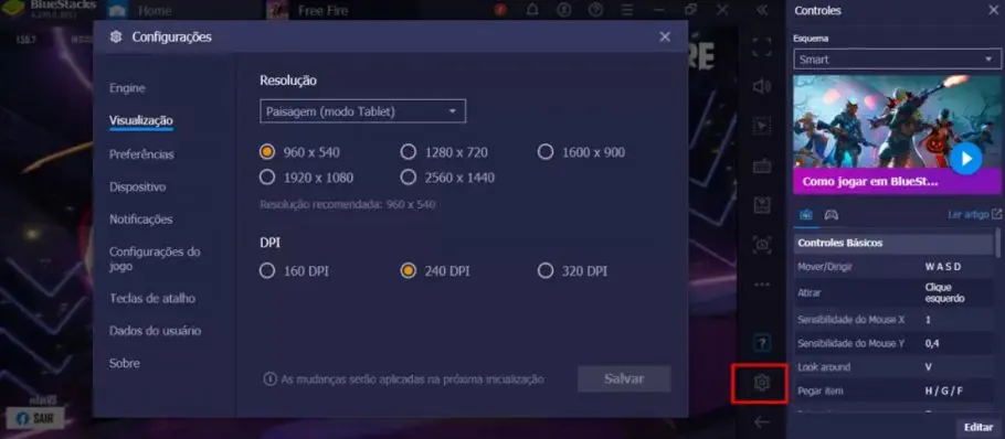 Free Fire sensibilidade