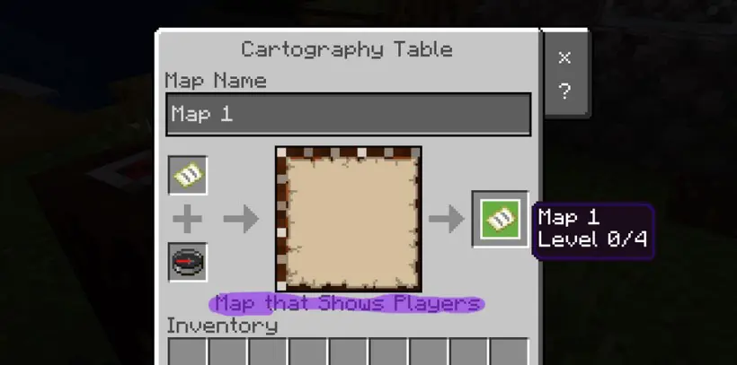 Minecraft Bancada Cartografia