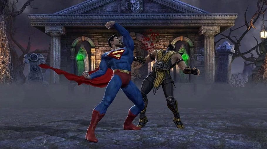 Mortal Kombat Vs DC Universe - Kano's Stomp Fatality On DC Characters 