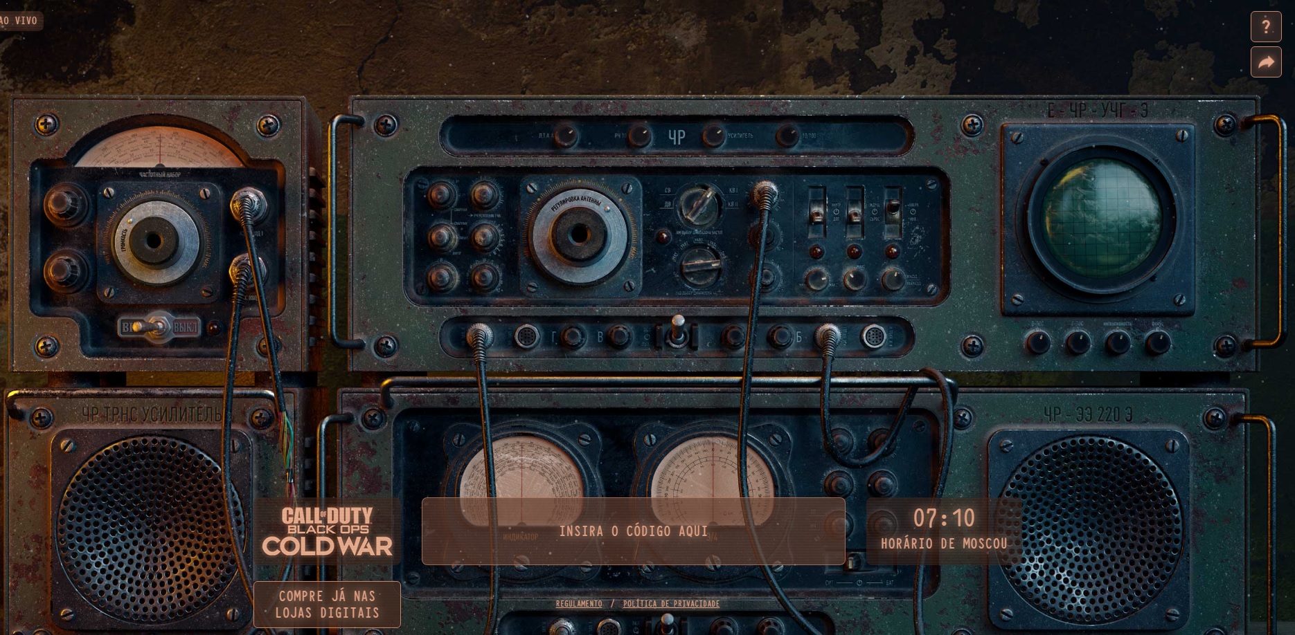 Call of Duty: Black Ops Cold War está fazendo evento de XP com Rádio Misteriosa