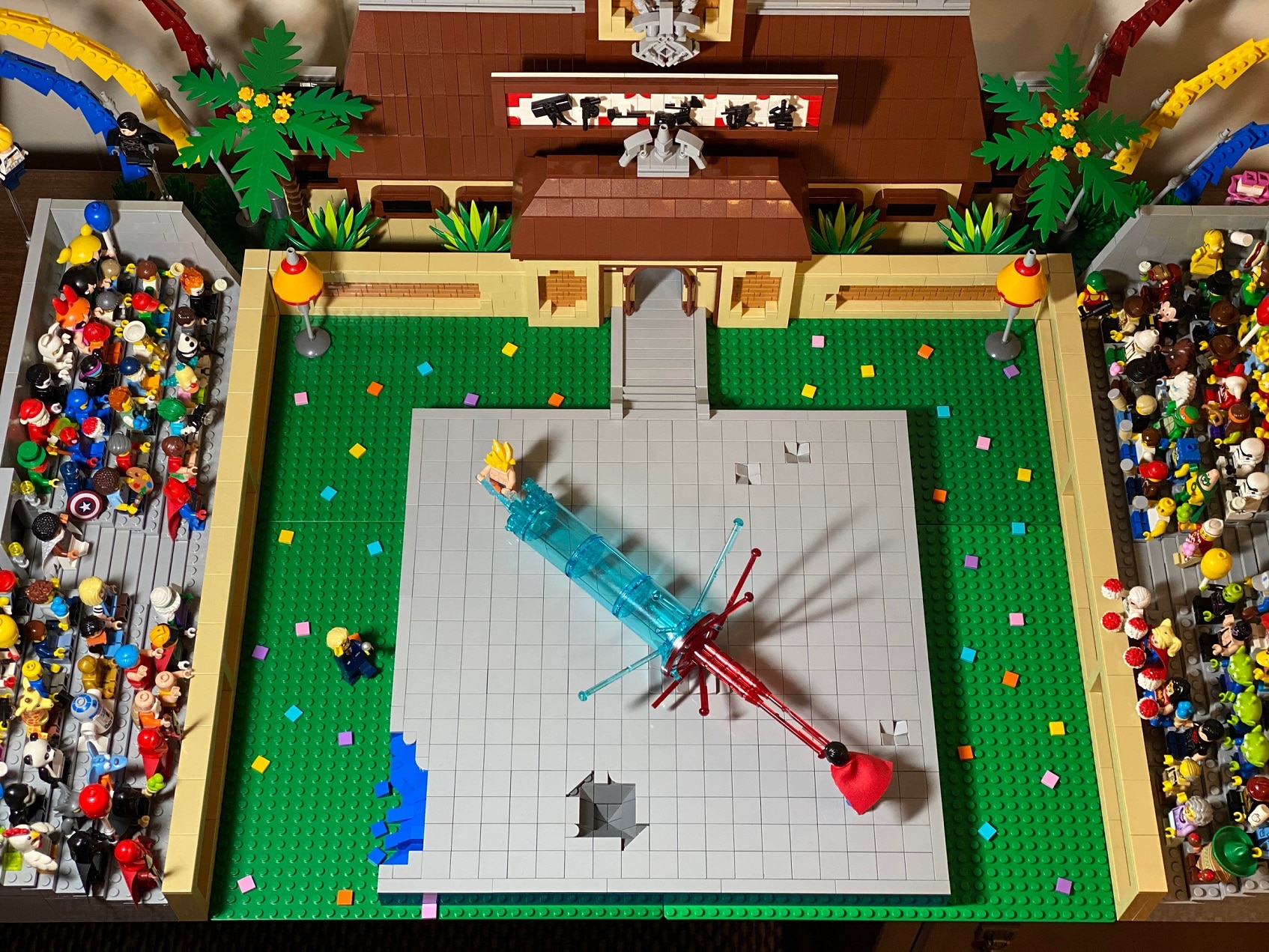 Fã de Dragon Ball recriou o Torneio de Artes Marciais somente com peças de LEGO