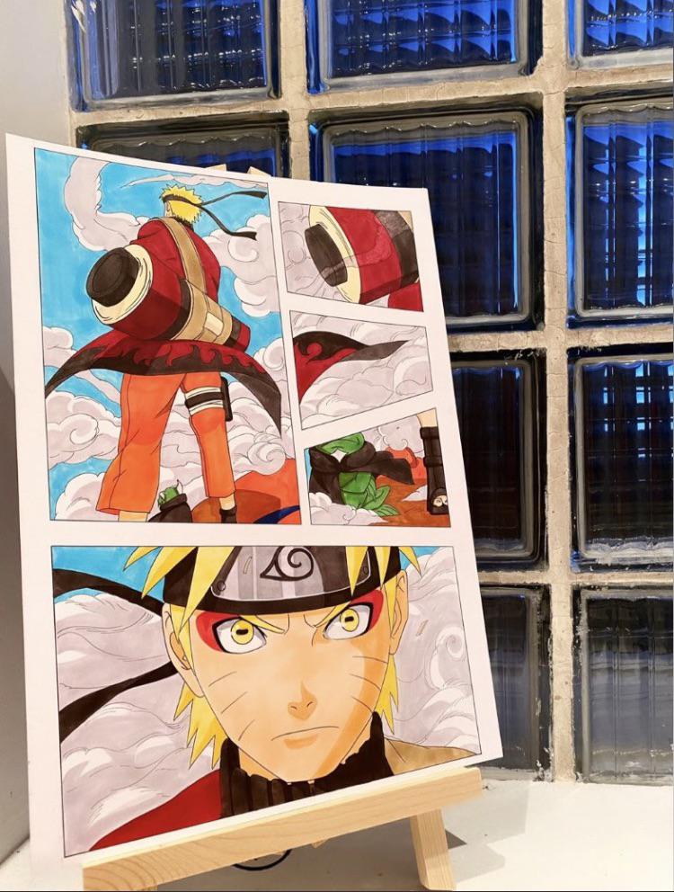 Artista fã de Naruto pintou uma arte simplesmente impressionante de um momento icônico do anime