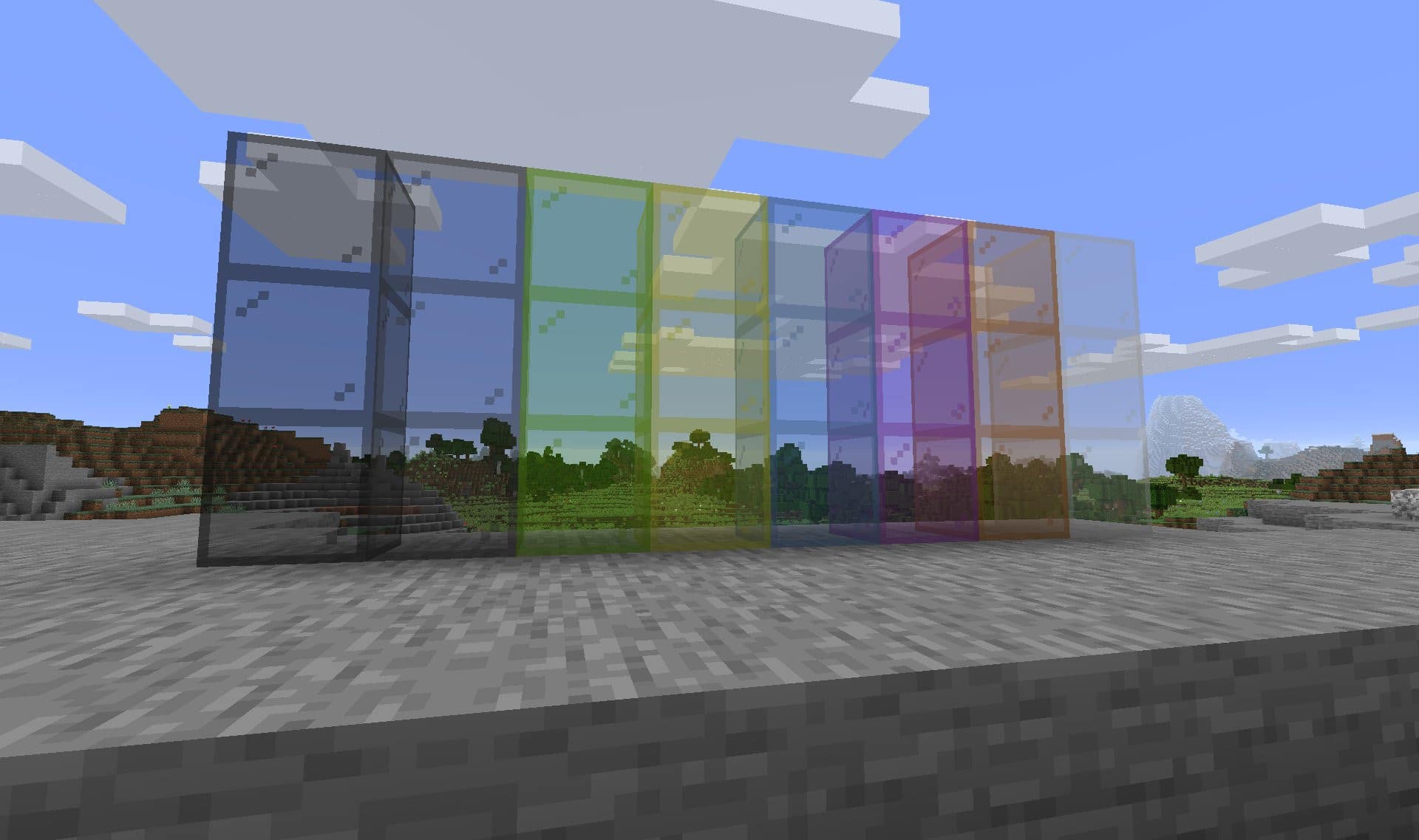Minecraft vidro colorido