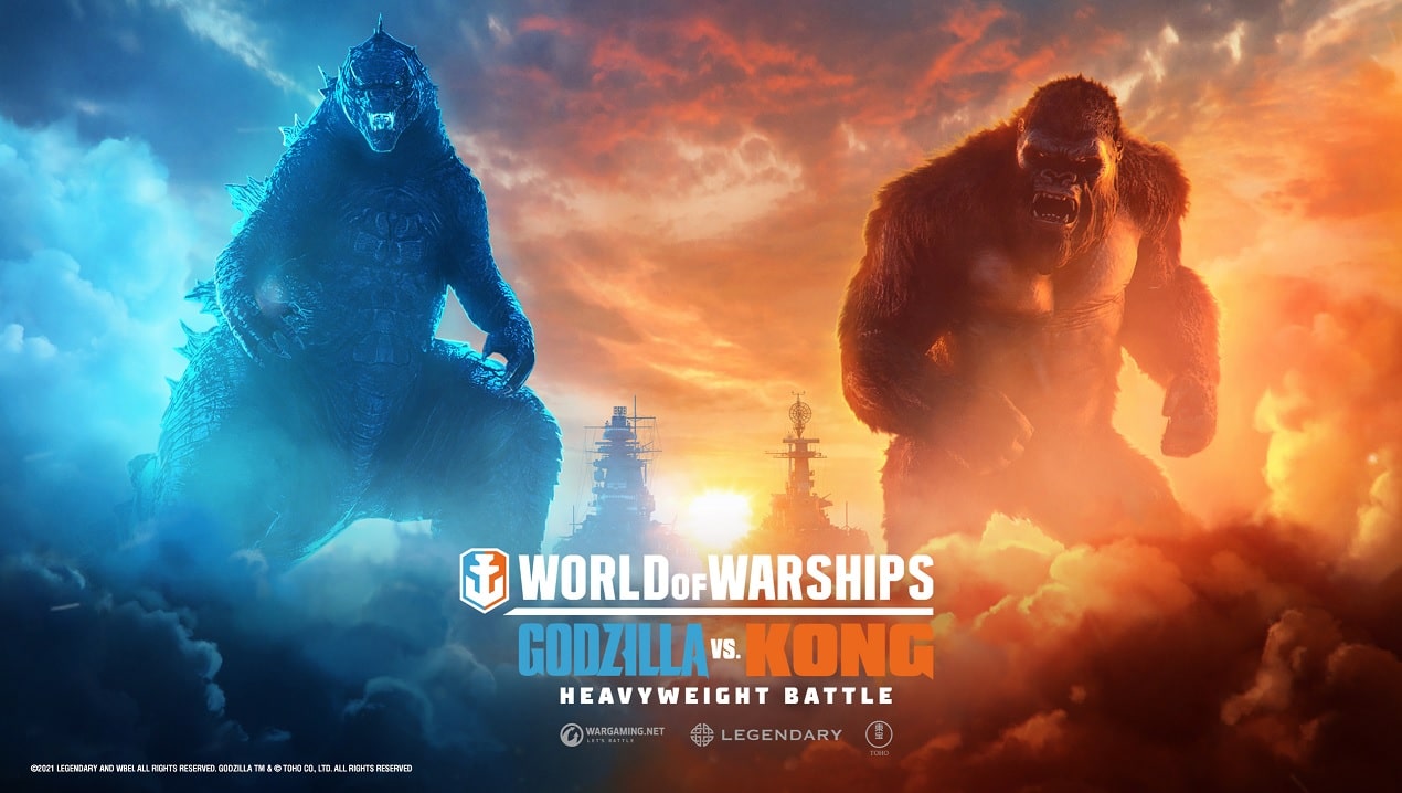 World of Warships receberá conteúdos exclusivos em parceria com o filme Godzilla vs. Kong