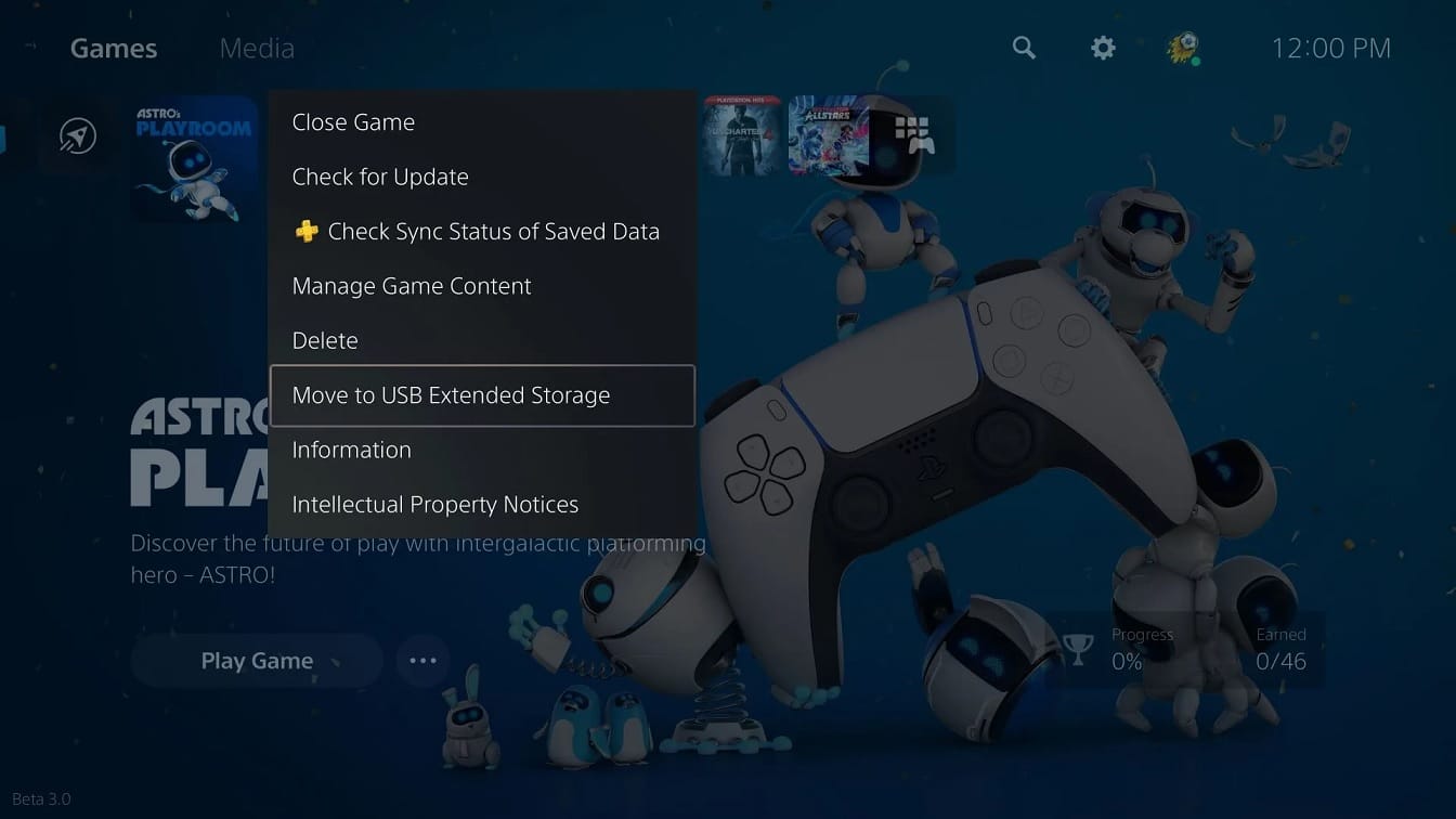 Primeira grande atualização do PS5 permitirá salvar jogos em HD externo