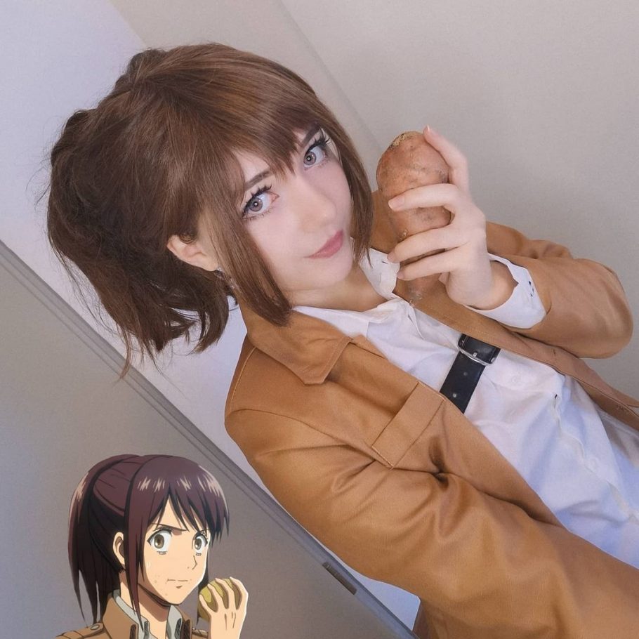 Fã de Attack on Titan fez um cosplay simplesmente incrível da Sasha