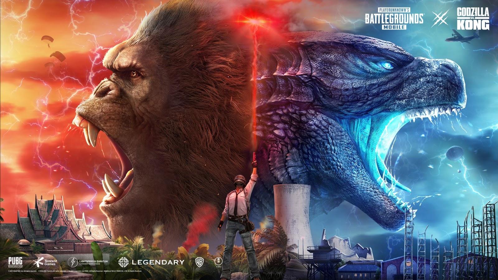 Nova atualização de PUBG Mobile traz Godzilla e Kong