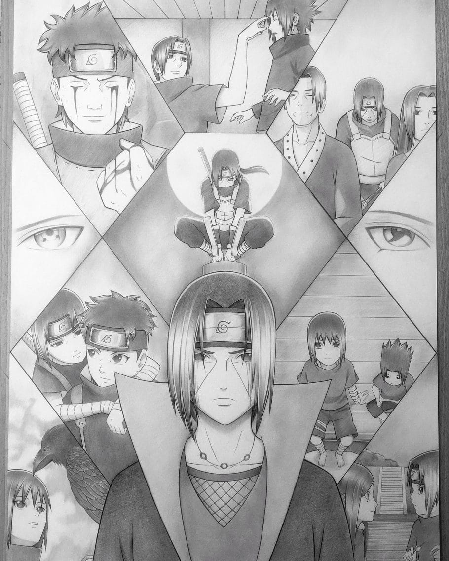 Fã de Naruto fez uma arte simplesmente impressionante do Itachi