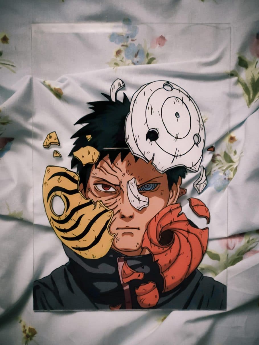 Obito arte máscara vidro