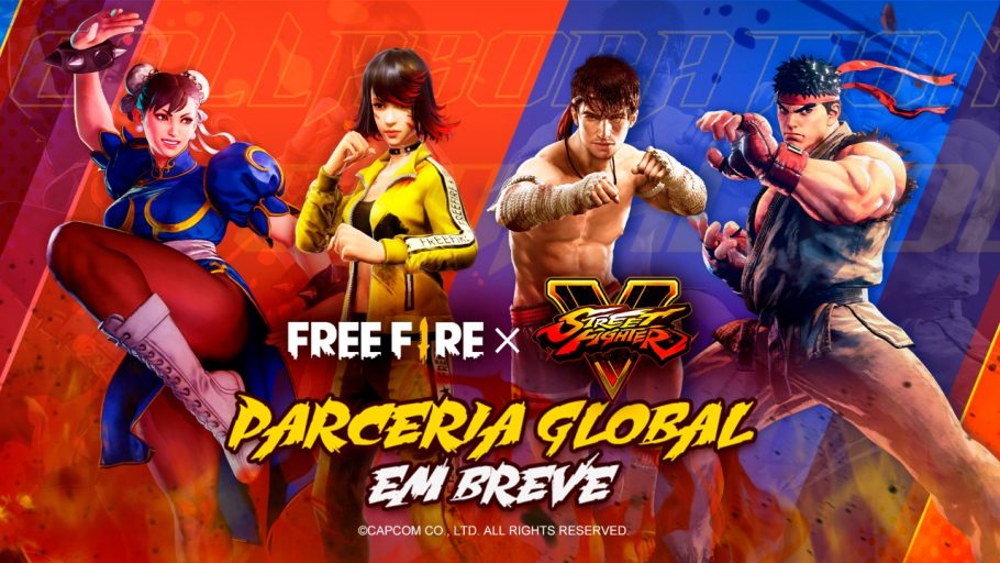 Ryu e Chun-Li de Street Fighter chega ao Free Fire