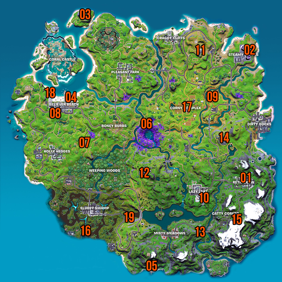 All NPCs Locations for Fortnite Chapter 2 Season 7 - Critical Hits