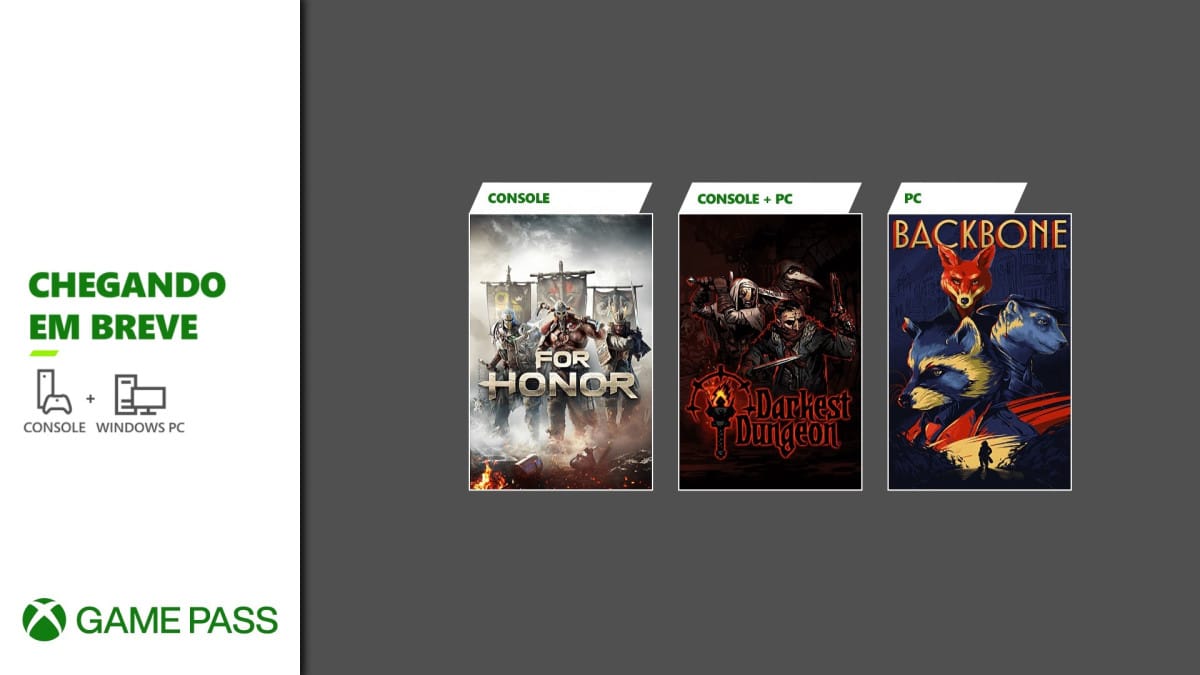 For Honor, Backbone e Darkest Dungeon chegarão ainda esse mês ao Xbox Game Pass
