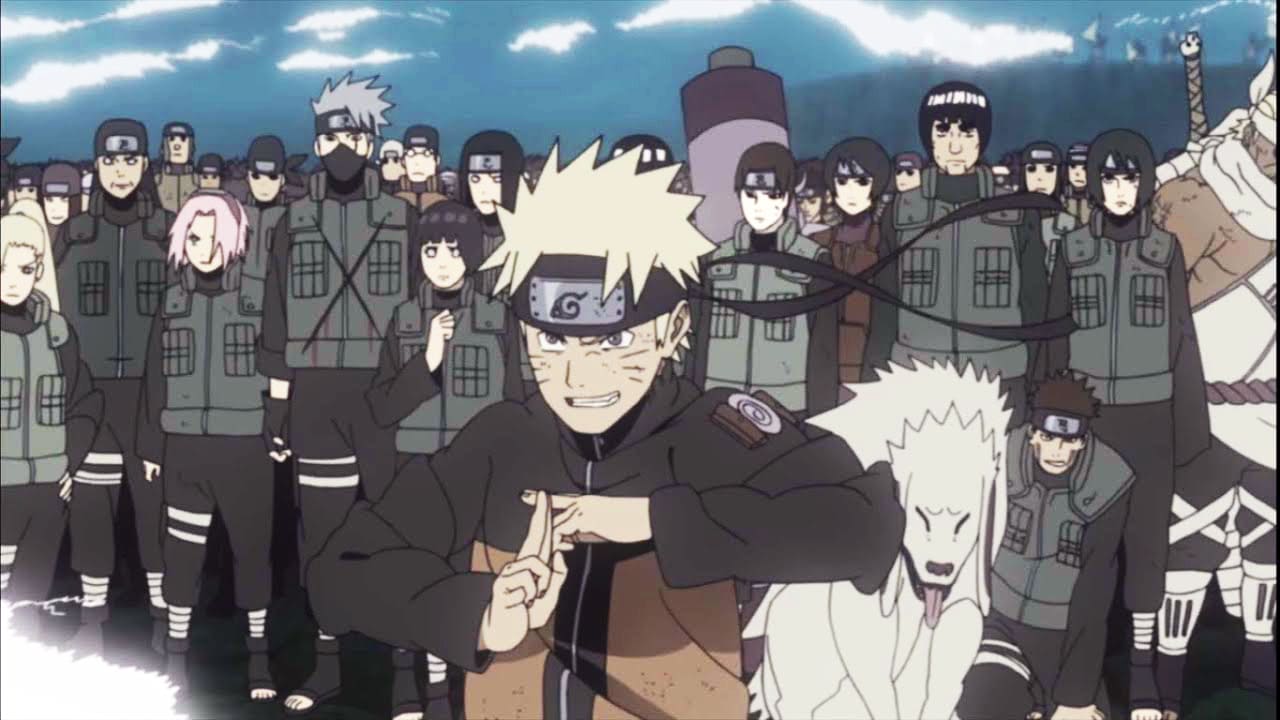 Naruto e Hinata na Quarta Guerra Mundial Ninja #02 Colorido à Mão