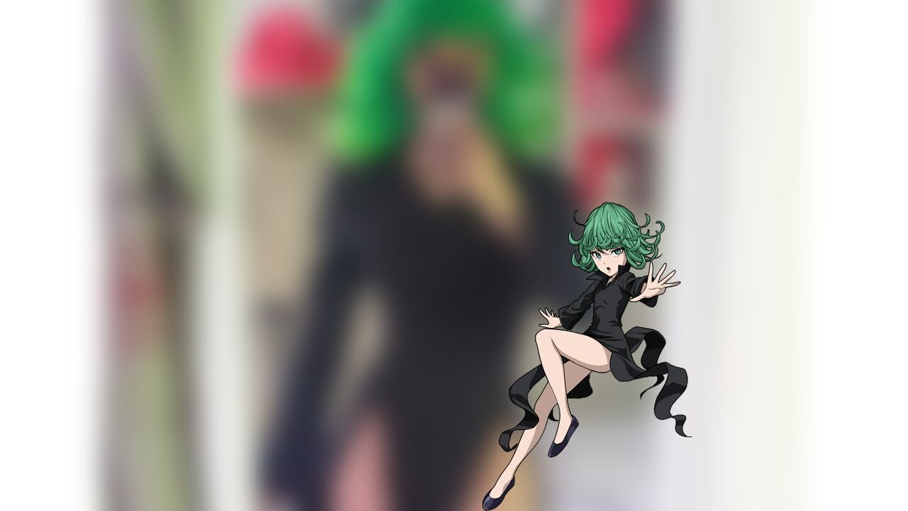 Modelo fascina com surreal e atraente cosplay da Tatsumaki de One