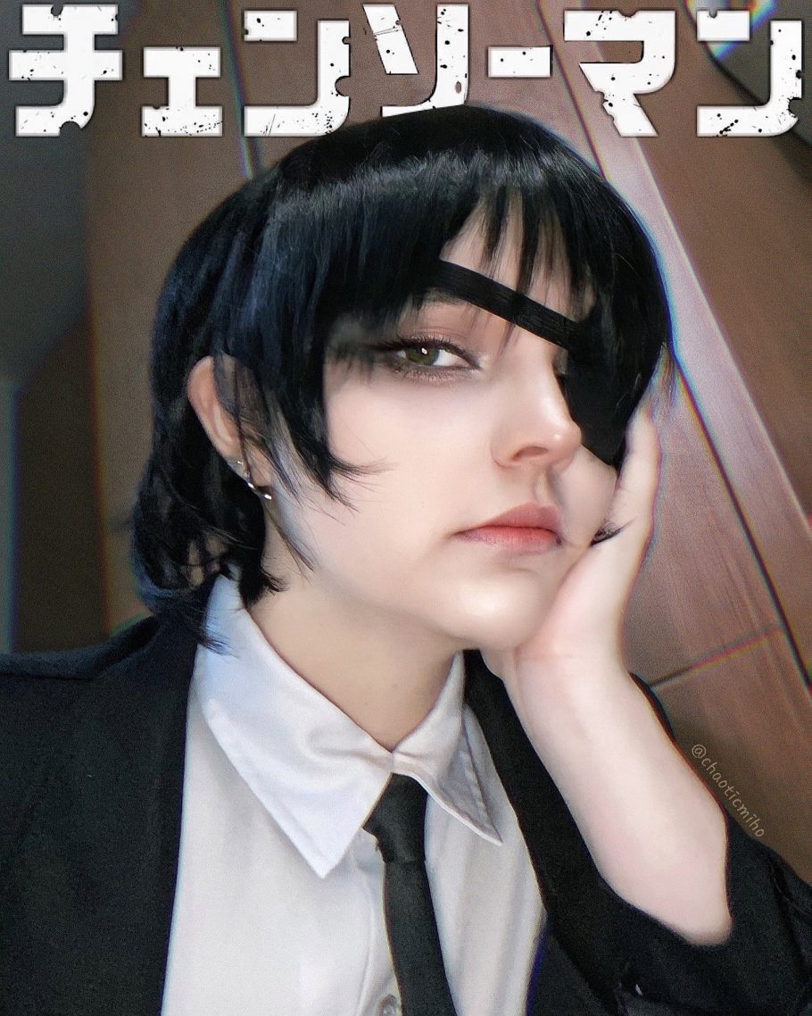 Brasileira fez um cosplay adorável da Himeno de Chainsaw Man