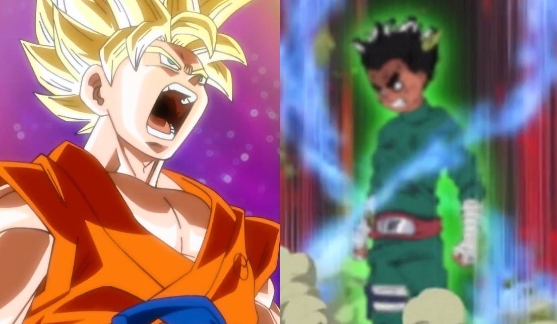 Artista fez um crossover de Naruto e Dragon Ball imaginando Rock Lee como Super Saiyajin