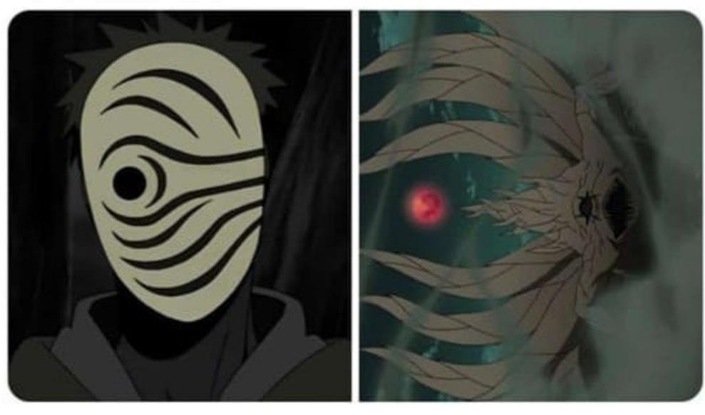 Coincidência entre a máscara de obito uchiha eo dez caudas em naruto s