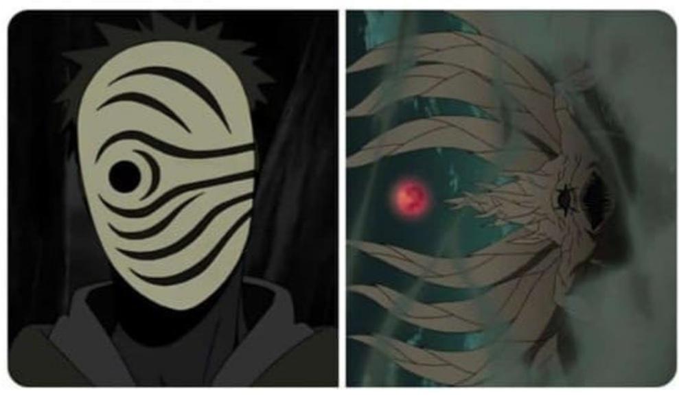 Fã de Naruto observa um curioso detalhe entre o Dez-Caudas e a máscara de Obito