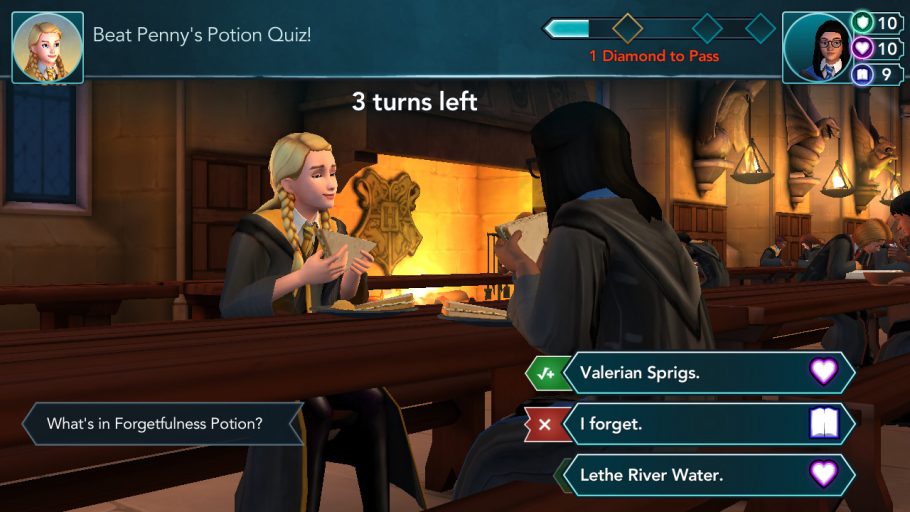Guia dos quizzes em Harry Potter: Hogwarts Mystery