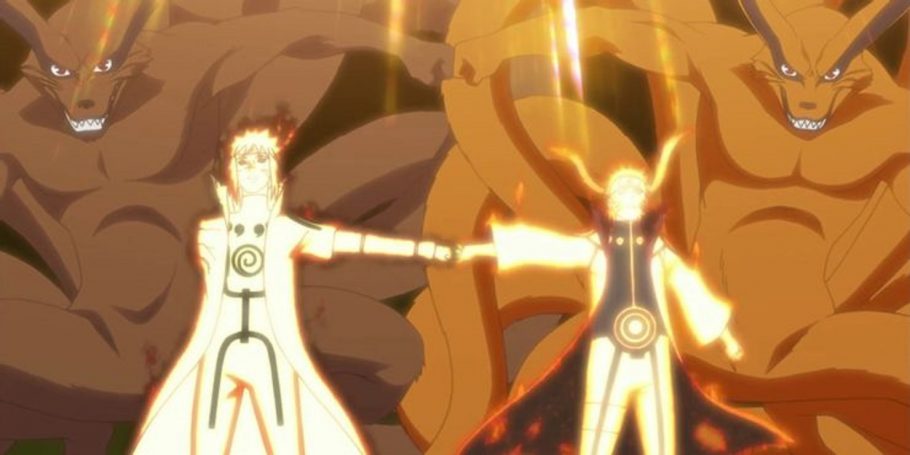 Afinal, por que a metade de Kurama de Minato é mais escura que a de Naruto?