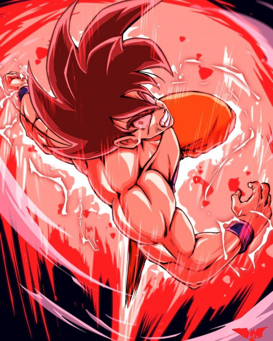 Fã de Dragon Ball fez uma arte incrível do Goku utilizando o Kaioken